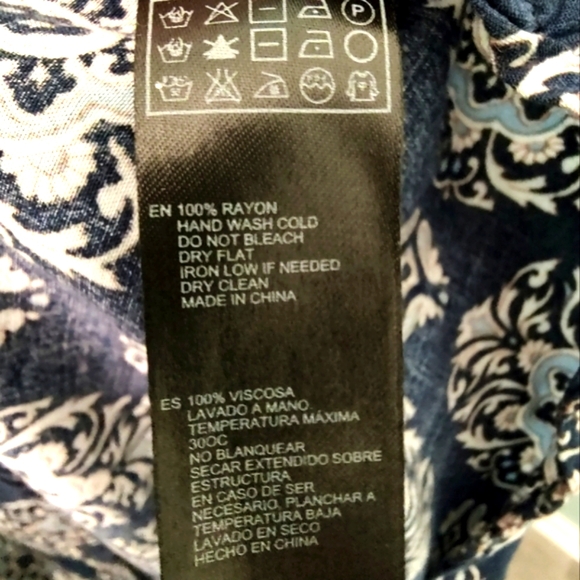 Forever 21 Dress, Blue Design,  Size Large - Picture 5 of 5